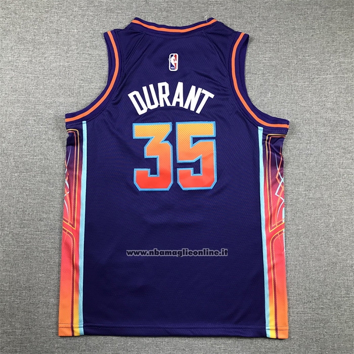 Maglia Bambino Phoenix Suns Kevin Durant #35 Citta 2023-24 Viola